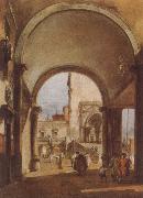 Francesco Guardi An Architectural Caprice Norge oil painting reproduction